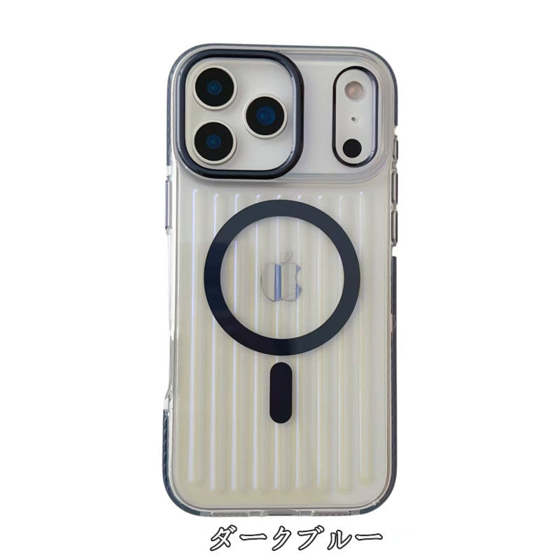 クリア iphone17/17promaxケース magsafe対応 iphone17airケース 耐衝撃 おしゃれ guestcase ダークブルー iPhone17
