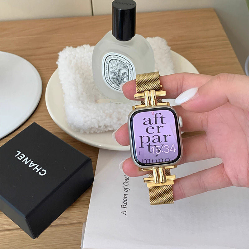 apple watchバンド 蒸れない ステンレス アップルウォッチバンド マグネット
