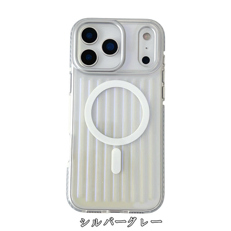 クリア iphone17/17promaxケース magsafe対応 iphone17airケース 耐衝撃 おしゃれ guestcase シルバーグレー iPhone17