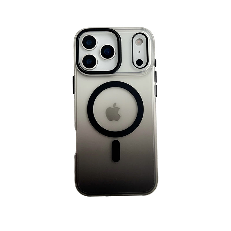 iphone17/17air ケース magsafe対応 アイフォン17pro/17promaxケース グラデーションカラー 透明 GUESTCASE ブラック iPhone17