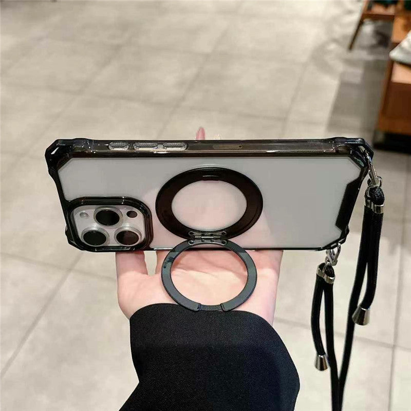 iphone17/16 ショルダーケース ステルスタンド付き magsafeケース 透明 GUESTCASE