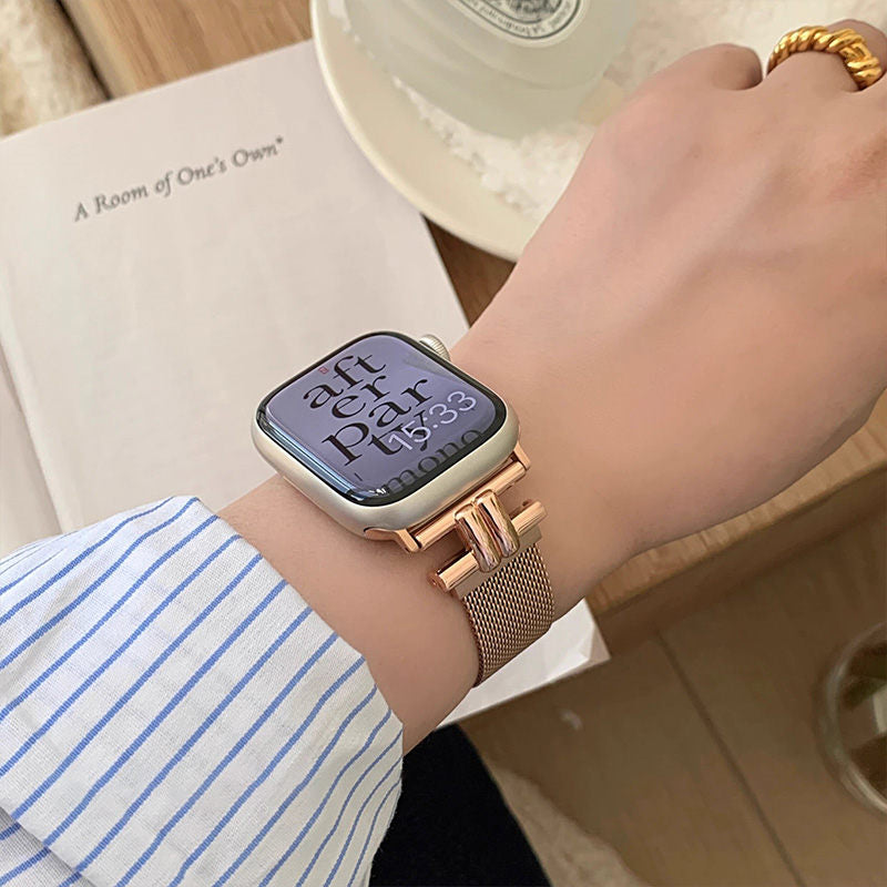 apple watchバンド 蒸れない ステンレス アップルウォッチバンド マグネット