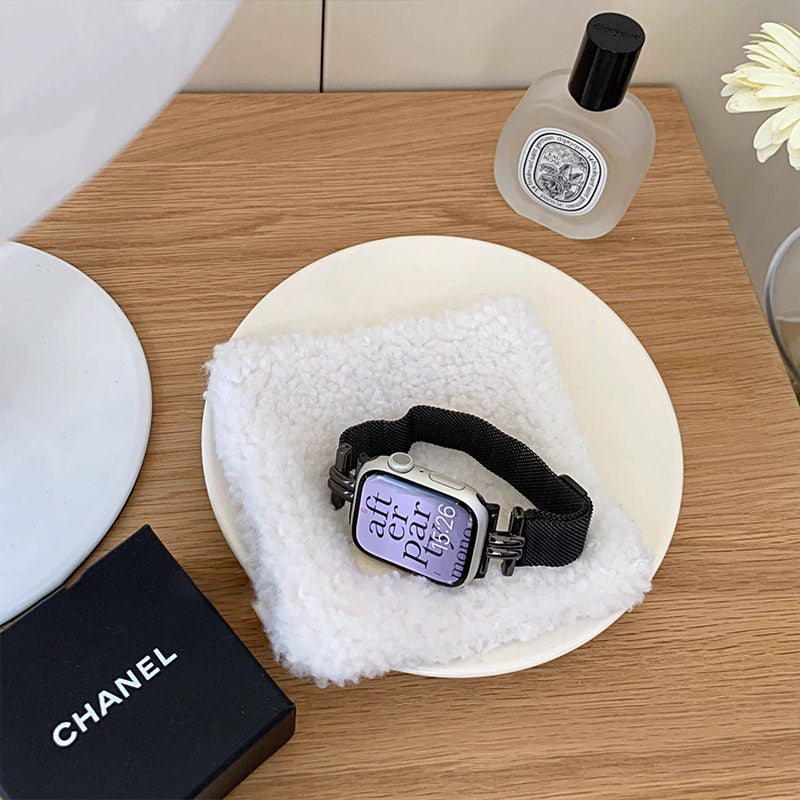 apple watchバンド 蒸れない ステンレス アップルウォッチバンド マグネット