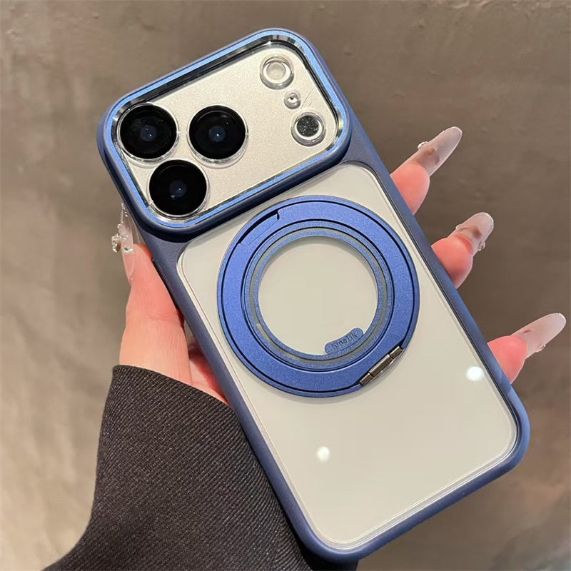 magsafe ケース クリア iphone17/17pro/16pro ケース 360度回転スタンド カメラ保護