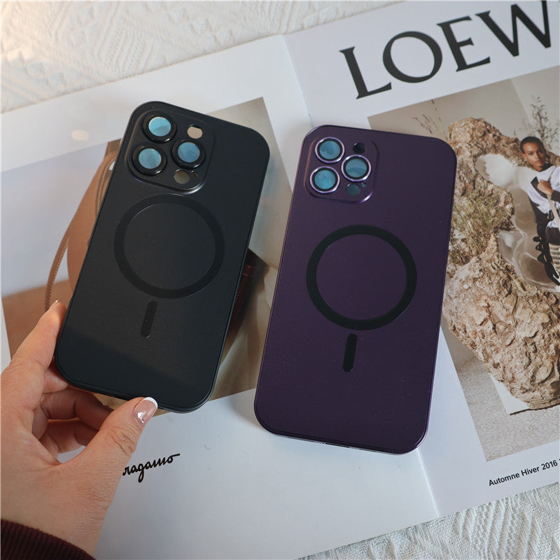 スライド ロック式 iphone17/17pro ケース アルミ マット 質感 iphone ケース レンズ カバー 付き 耐 衝撃