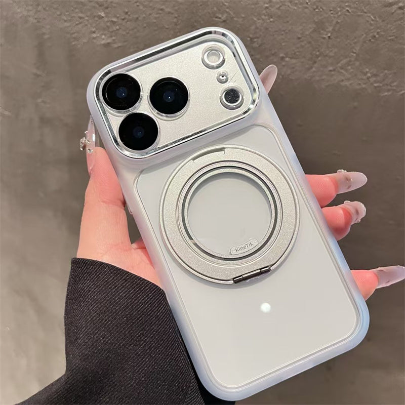 magsafe ケース クリア iphone17/17pro/16pro ケース 360度回転スタンド カメラ保護