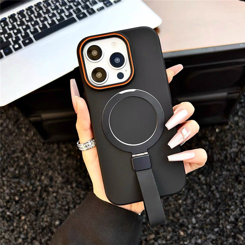 マグスタ iphoneケース ストラップ付き magsageケース ハードケース GETCASE ブラック iPhone16