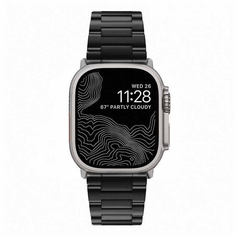 アップルウォッチバントバンド チタン 高級 apple watchバンド メンズ guestcase ブラック 38/40/41/42(Series10)mm