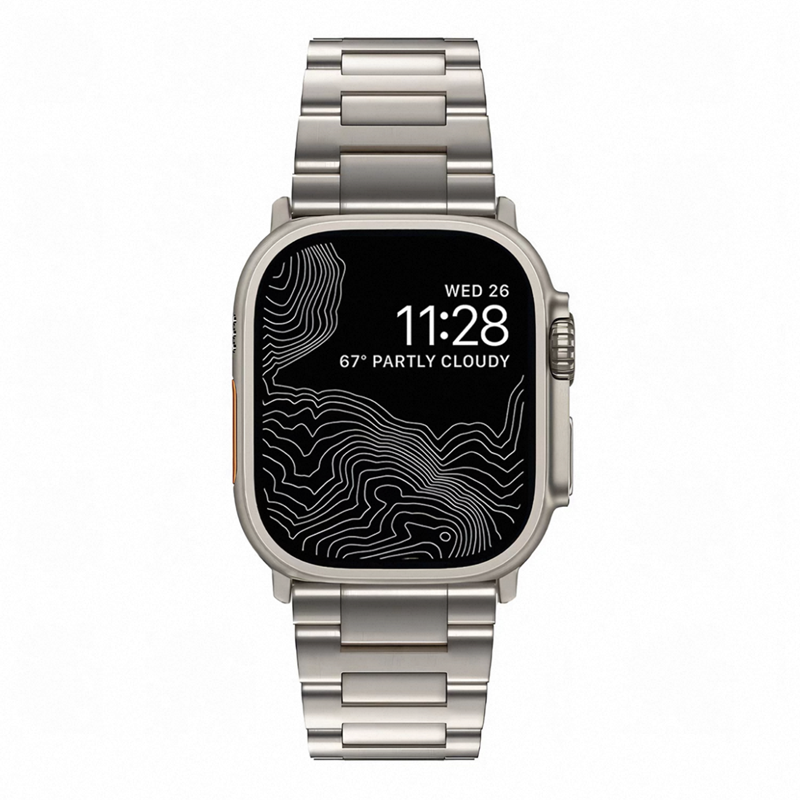 アップルウォッチバントバンド チタン 高級 apple watchバンド メンズ guestcase ナチュラルチタニウム 38/40/41/42(Series10)mm
