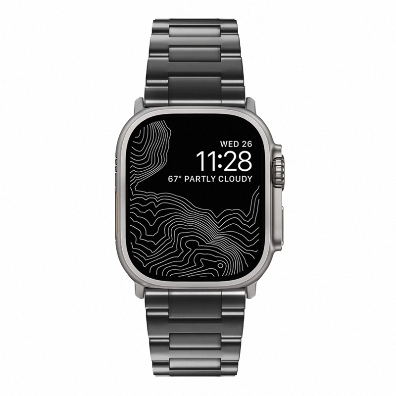 アップルウォッチバントバンド チタン 高級 apple watchバンド メンズ guestcase ダークグレー 38/40/41/42(Series10)mm
