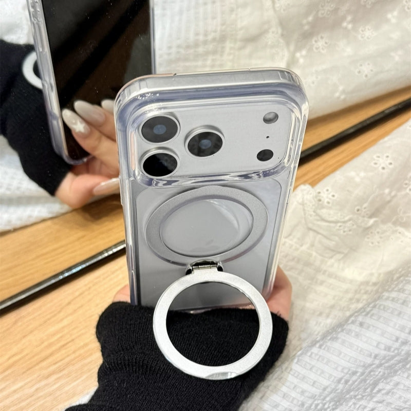 iphone17/17promax クリアケース キラキラスタンド付き magsafeケース おしゃれ GETCASE