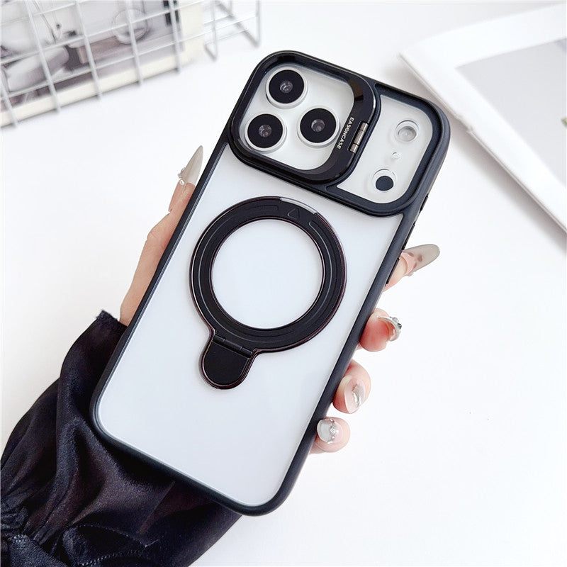 iphone17/17pro ケース スタンド 付き iphone16pro/15 クリアケース magsafe対応 GETCASE