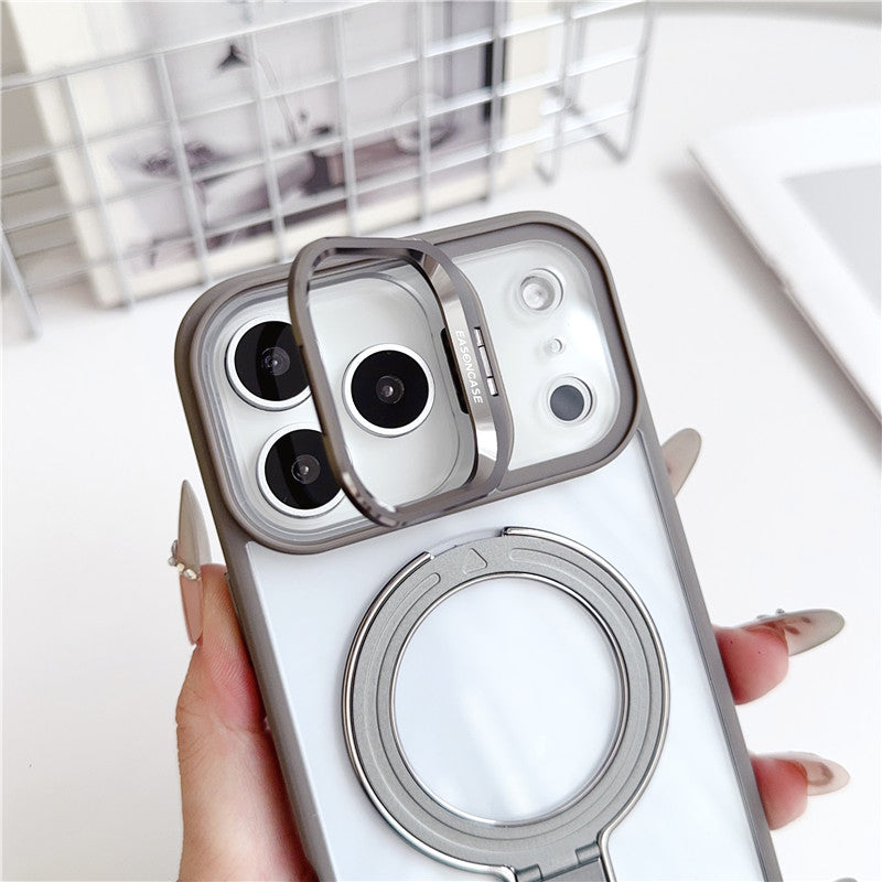 iphone17/17pro ケース スタンド 付き iphone16pro/15 クリアケース magsafe対応 GETCASE