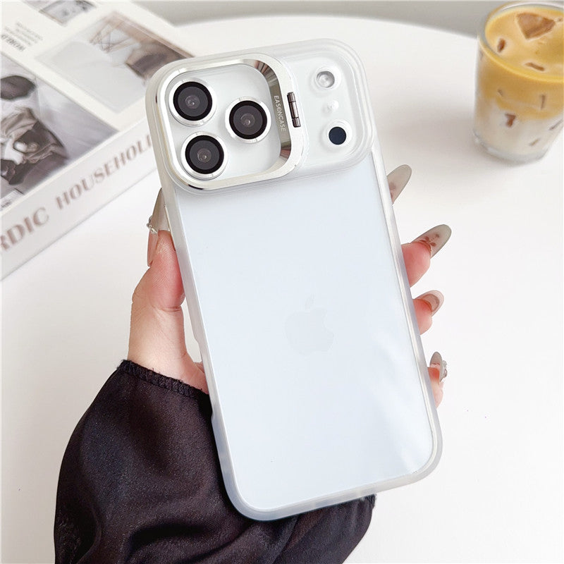 カメラ保護リング付き iphone17/17pro クリアケース 隠れスタンド おしゃれ GUESTCASE ホワイト iPhone17
