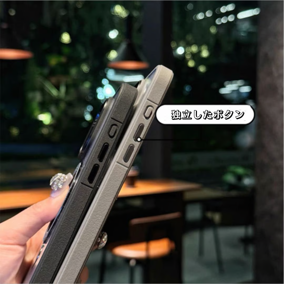 iphoneクリアケース キラキラスタンド付き magsafeケース おしゃれ