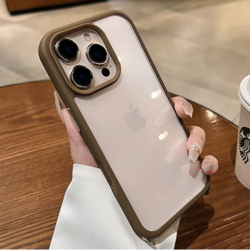隠しストラップホール付き iphone ショルダーケース クリア 黄ばみにくい GUESTCASE