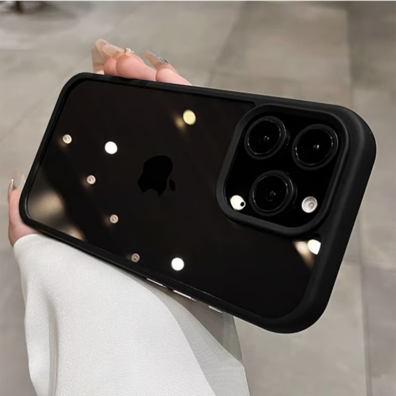 隠しストラップホール付き iphone ショルダーケース クリア 黄ばみにくい GUESTCASE
