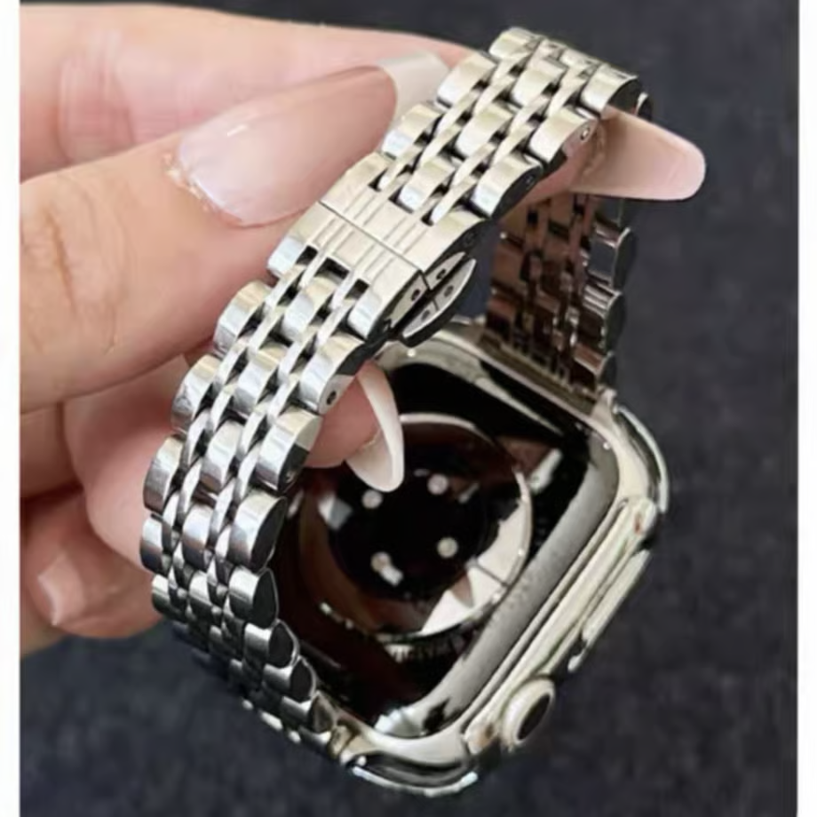 「 apple watchケース付き」ステンレス アップルウォッチバンド 人気 女性 apple watch se/10 バンド おすすめ GUESTCASE