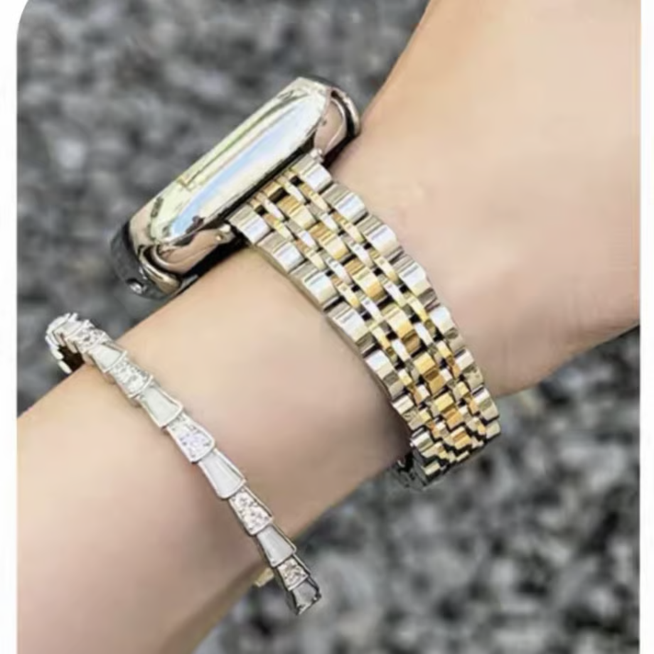 「 apple watchケース付き」ステンレス アップルウォッチバンド 人気 女性 apple watch se/10 バンド おすすめ GUESTCASE