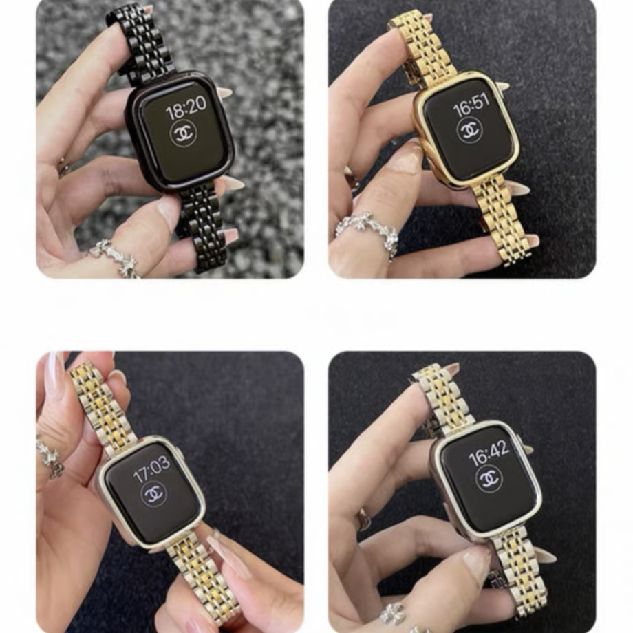 「 apple watchケース付き」ステンレス アップルウォッチバンド 人気 女性 apple watch se/10 バンド おすすめ GUESTCASE