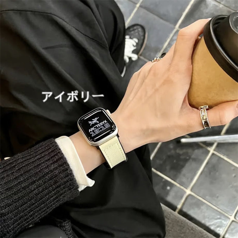 「男女兼用」apple watch series 11 バンド マグネット アップル ウォッチ バンド 革+シリコン guestcase