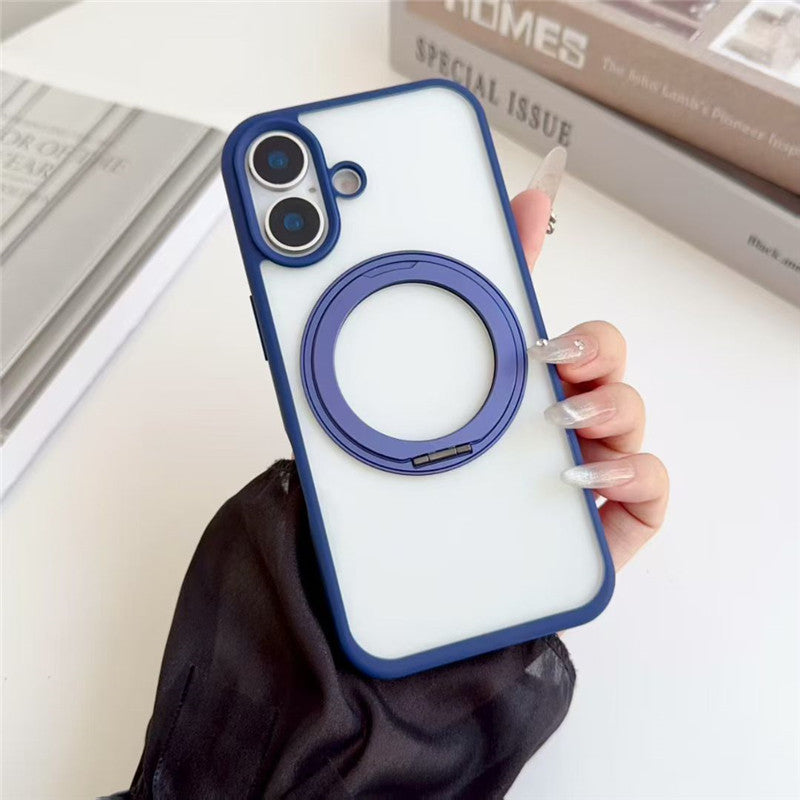 隠れストラップホルダー付きiPhone17/17proケース マグスタンドiPhone透明ケース magsafe対応 GETCASE