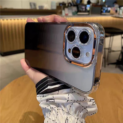 半透明 iphone17/16ケース グラデーション iphone ケース キラキラ メッキ