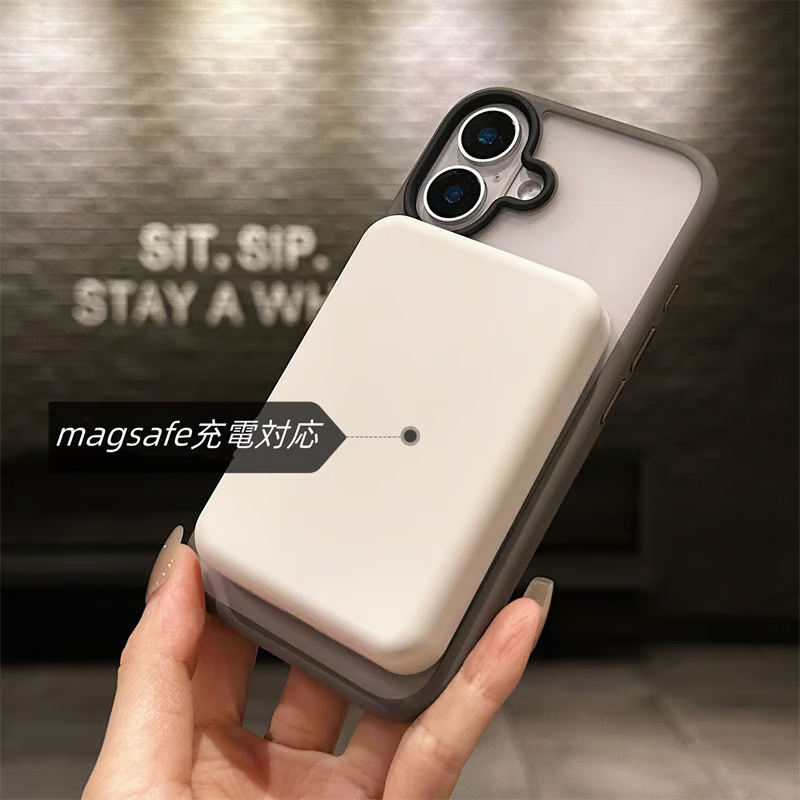 サラサラ感iPhone半透明ケース 滑り止め指紋防止 シンプルiPhoneクリアケース マグセーフ充電 GETCASE