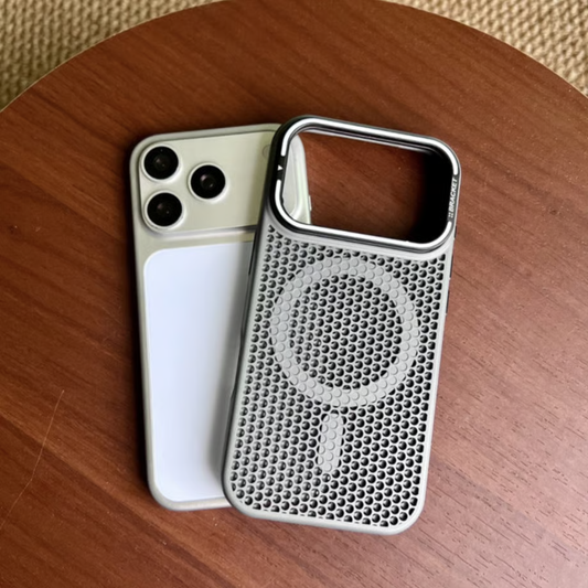 iphone放熱ケース 隠しスタンド付き iphone17/16 magsafeケース メンズ向け GUESTCASE グレー IPhone17