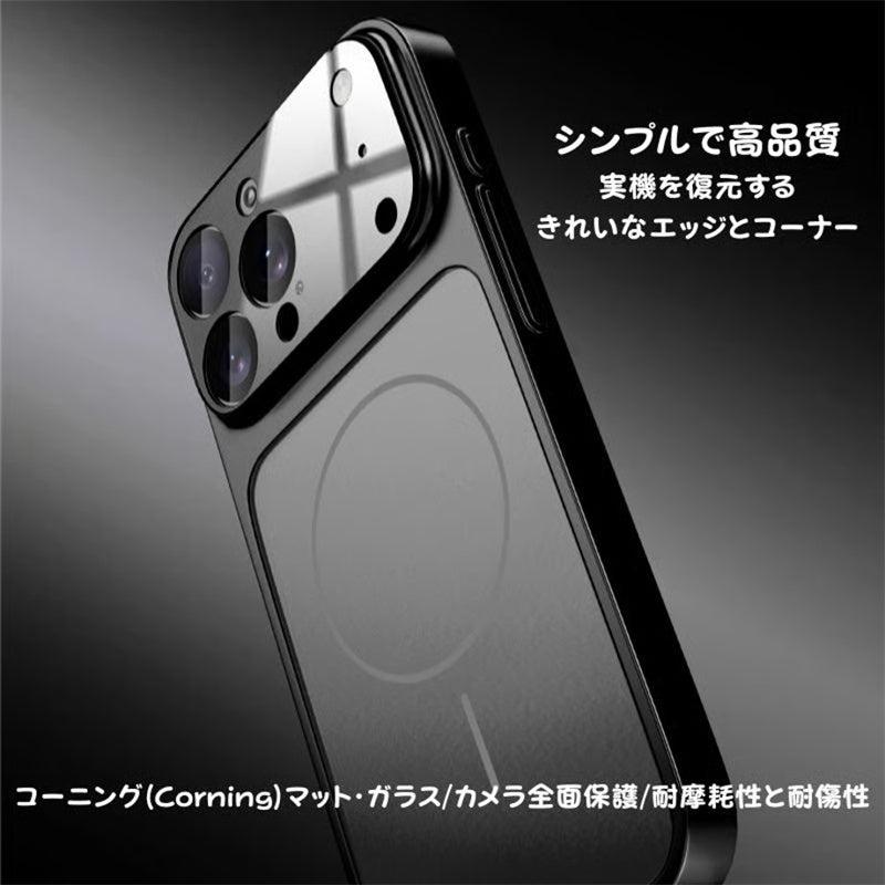 高品質 iphone17/17pro オレンジ に 合う ケース マット・ガラス iphone ケース カメラ 保護 guestcase