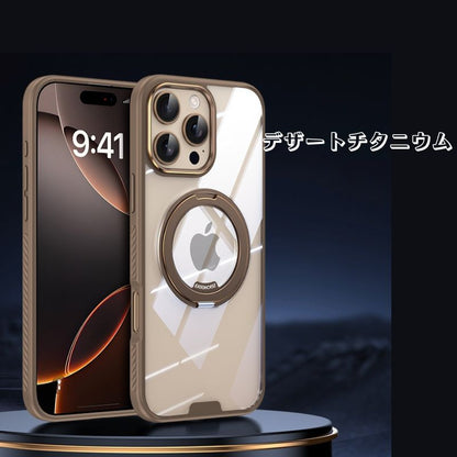 magicスタンドiPhoneクリアケース 人気 衝撃に強いiPhoneケース チタニウム iPhone16色に合う透明ケース