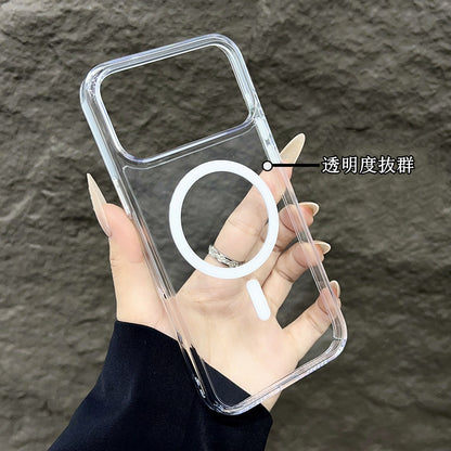iphone17pro/17promax ガラスケース オーロラ magsafeケース 黄ばまない クリアケース GUESTCASE