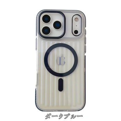クリア iphone17/17promaxケース magsafe対応 iphone17airケース 耐衝撃 おしゃれ guestcase ダークブルー iPhone17