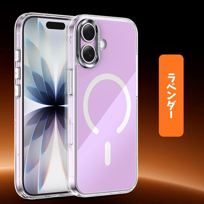 iphone17/17pro ガラスケース 薄い 軽い iphone airケース おしゃれ magsafe対応ケース guestcase ラベンダー iPhone17