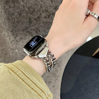 ステンレス apple watchバンド ダブルチェーン アップルウォッチバンド シンプル おしゃれ GETCASE