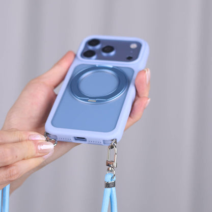 隠れストラップホルダー付きiPhone18pro/17proケース マグスタンドiPhone透明ケース magsafe対応 GETCASE
