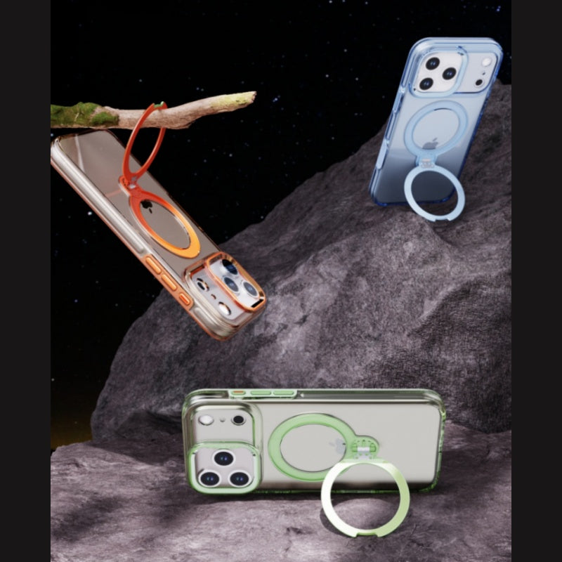 iphone17/17promaxケース クリア 360度回転スタンド magsafeケース GUESTCASE