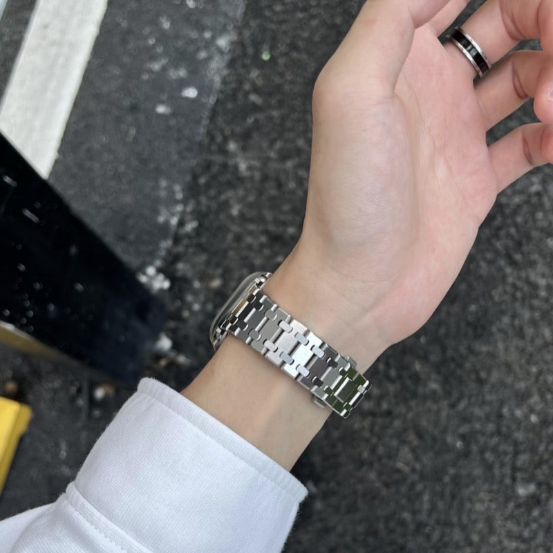 ステンレス アップル ウォッチ ウルトラ バンド 高級 メンズ Apple Watch 10/11 バンド おすすめ guestcase