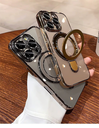 フラット設計スタンドiPhoneクリアケース カメラ保護 iPhoneハードソフトケース かわいい