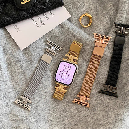 apple watchバンド 蒸れない ステンレス アップルウォッチバンド マグネット