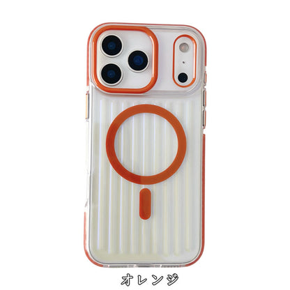 クリア iphone17/17promaxケース magsafe対応 iphone17airケース 耐衝撃 おしゃれ guestcase オレンジ iPhone17