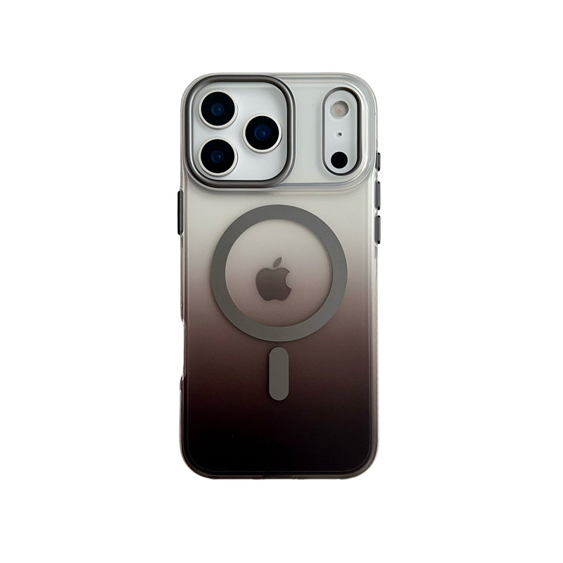 iphone17/17air ケース magsafe対応 アイフォン17pro/17promaxケース グラデーションカラー 透明 GUESTCASE グレー iPhone17
