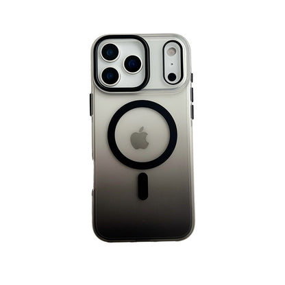 iphone17/17air ケース magsafe対応 アイフォン17pro/17promaxケース グラデーションカラー 透明 GUESTCASE ブラック iPhone17
