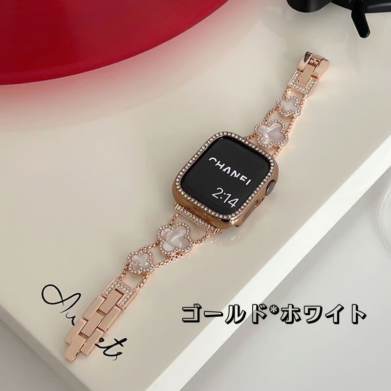 幸せの四葉のクローバー アップルウォッチ交換バンド かわいい
