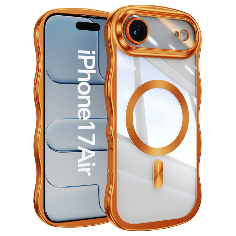 iphone ケース うねうね 透明 iphone17pro マグセーフ 対応 ケース 衝撃に強い