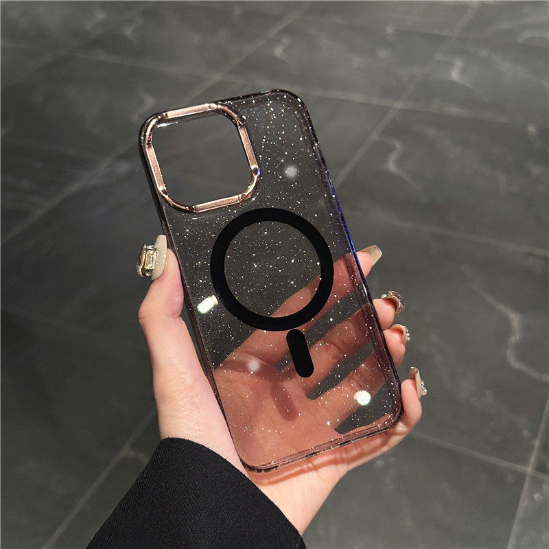 キラキラ iphoneクリアケース ラメ入り magsafe対応ケース iphone13~17シリーズ対応 guestcase