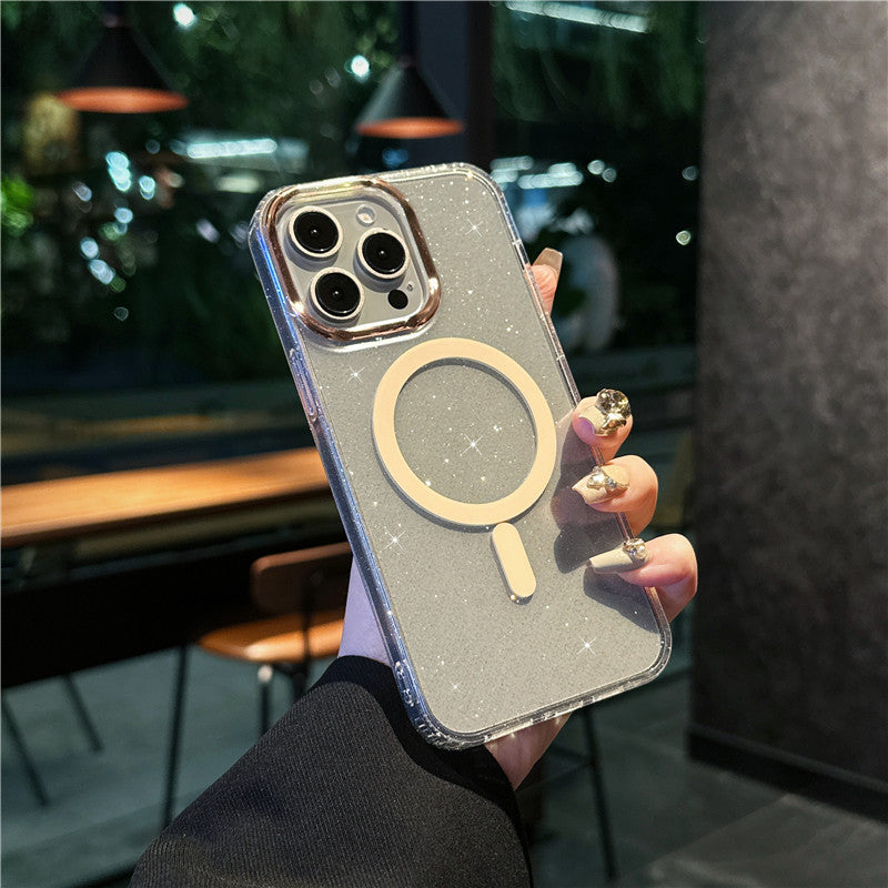 キラキラ iphoneクリアケース ラメ入り magsafe対応ケース iphone13~17シリーズ対応 guestcase