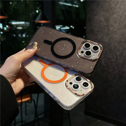 キラキラ iphoneクリアケース ラメ入り magsafe対応ケース iphone13~17シリーズ対応 guestcase