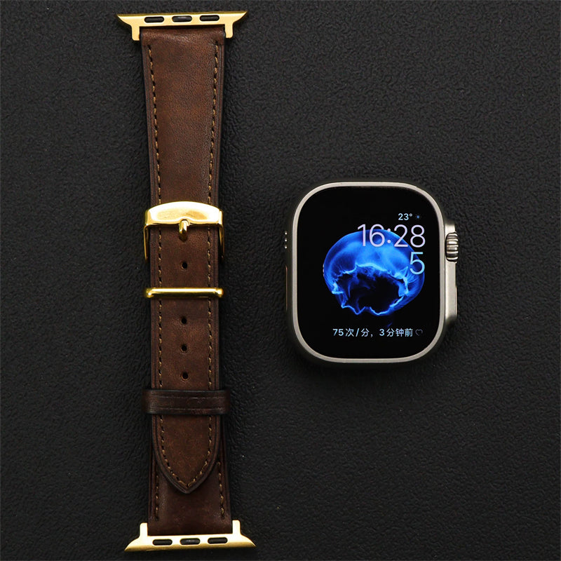 apple watch バンド メンズ 本 革 アップル ウォッチ ウルトラ 3 バンド おすすめ guestcase ブラウン 38/40/41/42(Series10/11)mm