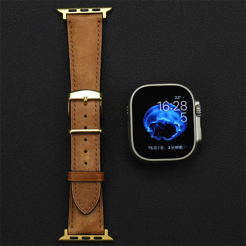 apple watch バンド メンズ 本 革 アップル ウォッチ ウルトラ 3 バンド おすすめ guestcase キャメル 38/40/41/42(Series10/11)mm
